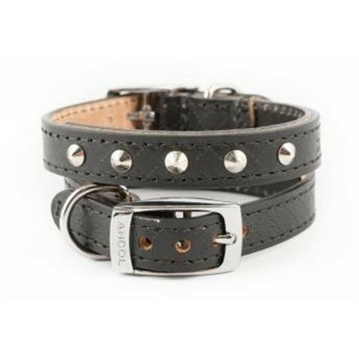 Ancol Heritage Black Leather Stud Collar XS (22-26cm) RRP £5 CLEARANCE XL £2.99